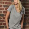 T-shirt donna cotone organico B&C, collo a V