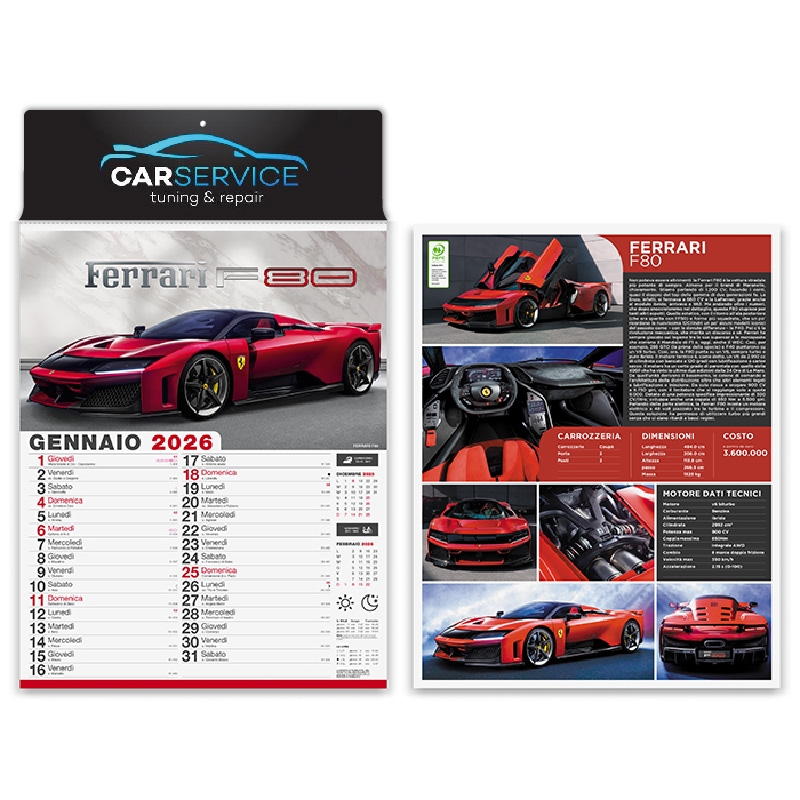 Calendario illustrato auto sportive