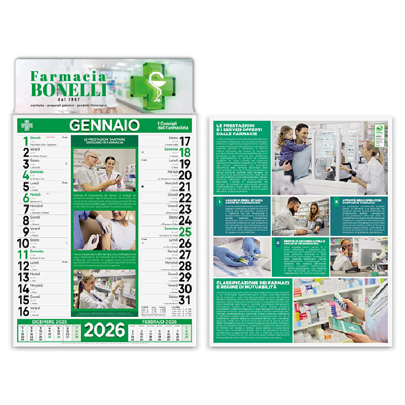 Calendario illustrato farmacia